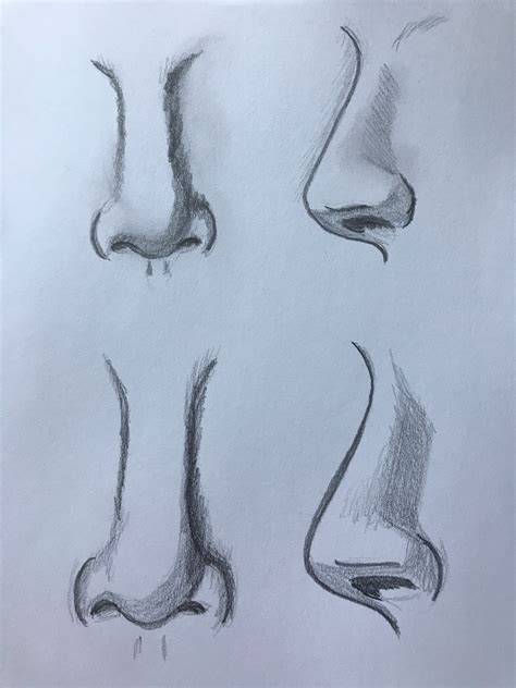 como dibujar una nariz